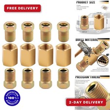 316 Brake Line Fittings Kit 12pc Brass Unions Tube Nuts 38-24 316 Brake Line Fittings Kit 12pc Brass Unions Tube Nuts 38-24