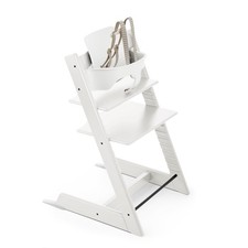 Stokke Tripp Trapp High Chair White Wood with Baby Set and Harness