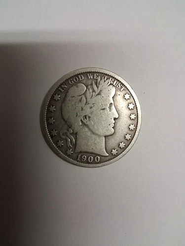 1900 Barber Silver Half Dollar, 90% Silver United States of America 50C Coin