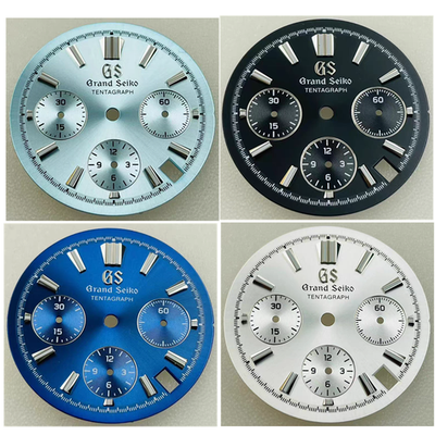 #ad 29.5mm Multifunctional Watch Dial Blue Luminous for VK63 Movement Accessories $15.59