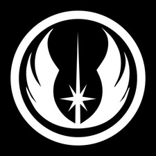 Jedi Order Sticker Decal Logo Star Wars White Die Cut Vinyl