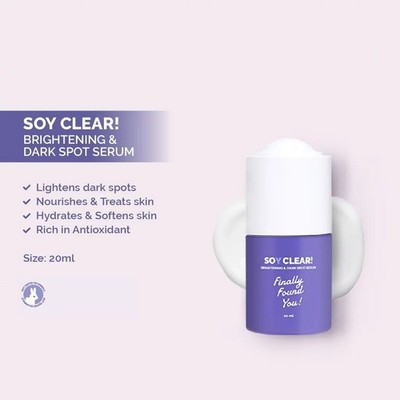 Finally Found You! SOY CLEAR Brightening & Dark Spot Serum 20ml US Free Tax