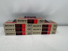 Sony HF High Fidelity 60 90 Min Audio Cassette Normal Bias Blank Tapes Lot Of 7