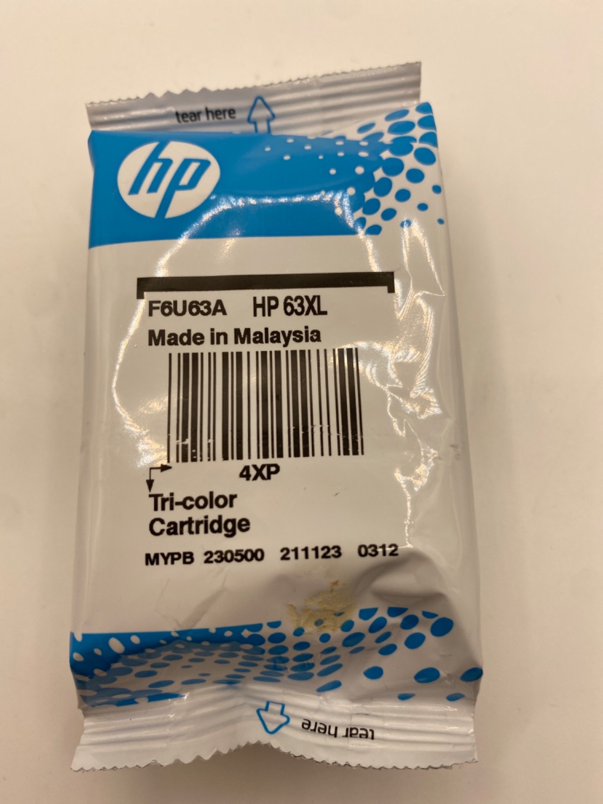HP 63 XL Tri-Color Genuine Ink Cartridge New No Box Free Shipping-image