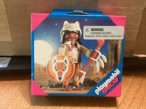 Playmobil Special #4569 Wolf Tracker Native American Indian Set New In Box 1999