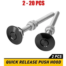 2-20X Release Quick Push Bonnet Car Button Hood Pin Lock Latch Clip Black Bumper