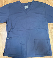 WonderWink Unisex Solid Scrub Top Grey Medical Size M