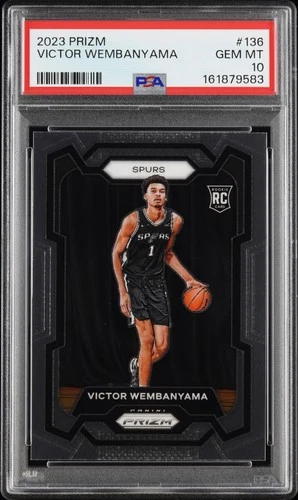 2023 PANINI PRIZM #136 VICTOR WEMBANYAMA ROOKIE RC PSA 10