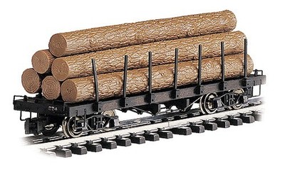 Bachmann 98470 Flat Car mit Holzladung ''Unlettered''
