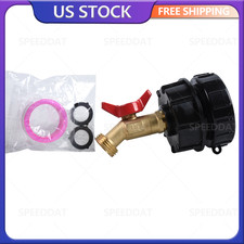 275-330 Gallon IBC Tote Tank Adapter 3/4" GHT x 2.44" Fine Thread 1/2" Male NPT