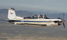 Beechcraft T-34C Turbo Mentor NASA Mahogany Wood Airplane Model Large Scale 1/24