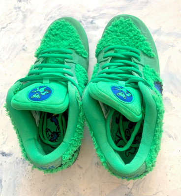 Nike Limited Edition 2020 Green Dunk Low Pro Grateful Dead Bear Sneaker Size US9