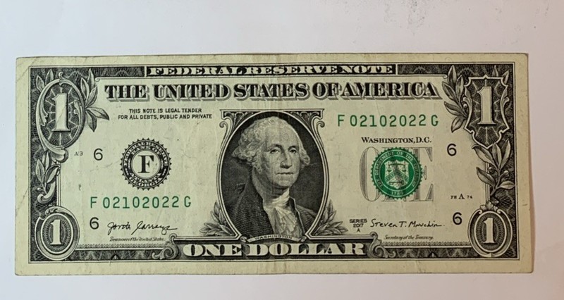 BIRTHDAY/ANNIVERSARY $1.00 CURRENCY Note 02-10-2022