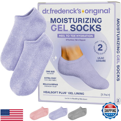 Dr. Frederick s Original Moisturizing Gel Socks - Dry Feet & Cracked Heel Treatm