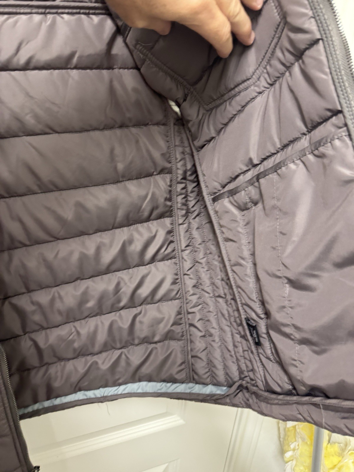 Hooey Men’s Packable Full Zip Quilted Vest Size XL Gray & Black