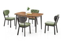 Kompakte Essgruppe Tisch Garnitur Esstisch 4 StüHle Stuhlgruppe Esszimmer 5Tlg.