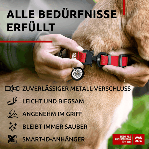 WAUDOG Waterproof Dog Collar   Adjustable Dog Collar for Large Dogs Small and - Imagen 5 de 7