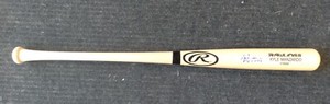 Kyle Manzardo Cleveland Guardians Signed Engraved Blonde Bat Beckett
