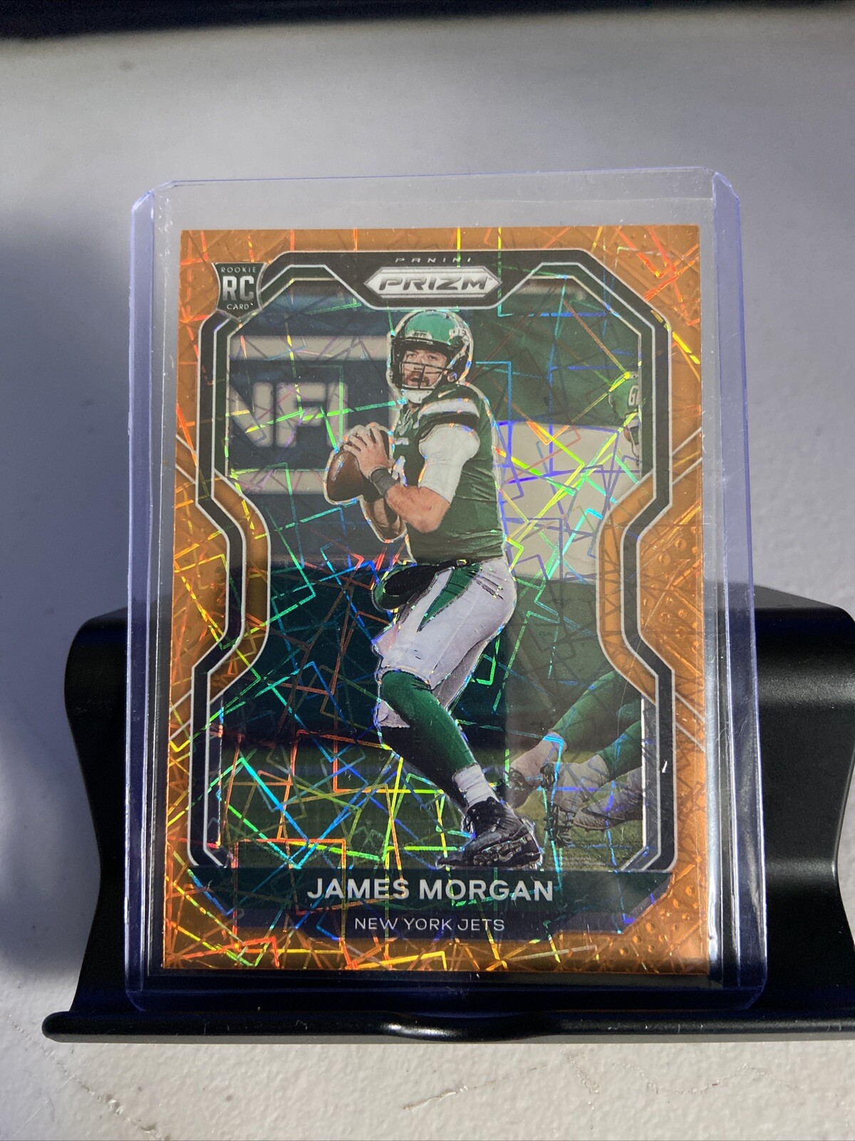 2020 Prizm-James Morgan Orange Lazer Prizm Rookie #356-New York Jets/FIU
