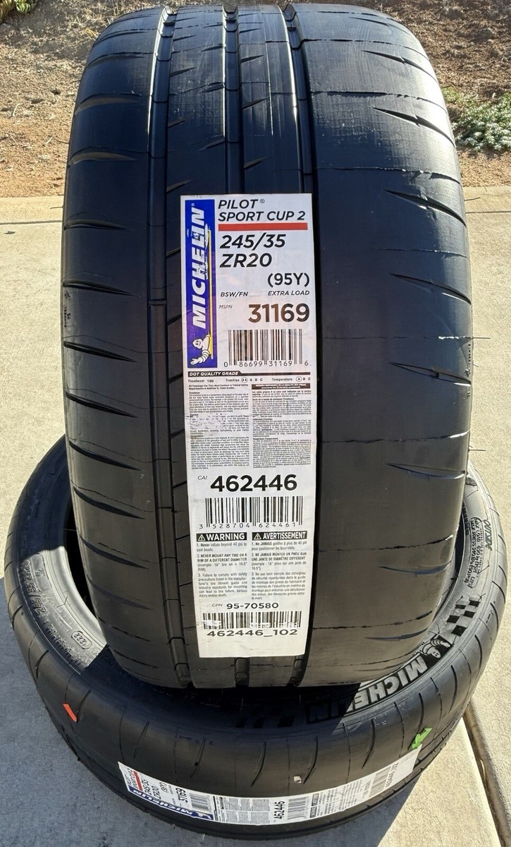 4 NEW 245/35ZR20 Michelin Pilot Sport Cup 2 Model 3
