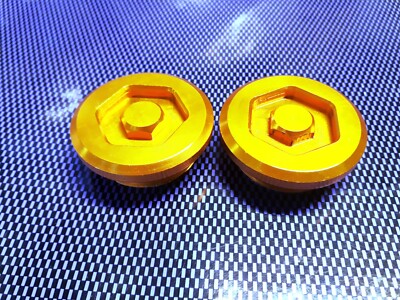 x2 BOUCHONS ALUMINIUM CNC POUR TUBE DE FOURCHE MOTOS PEUGEOT BETA MBK YAMAHA....