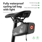 ROCKBROS Bicycle Saddle Bag Waterproof Cycling Tail Bag With Light MTB Road Bike