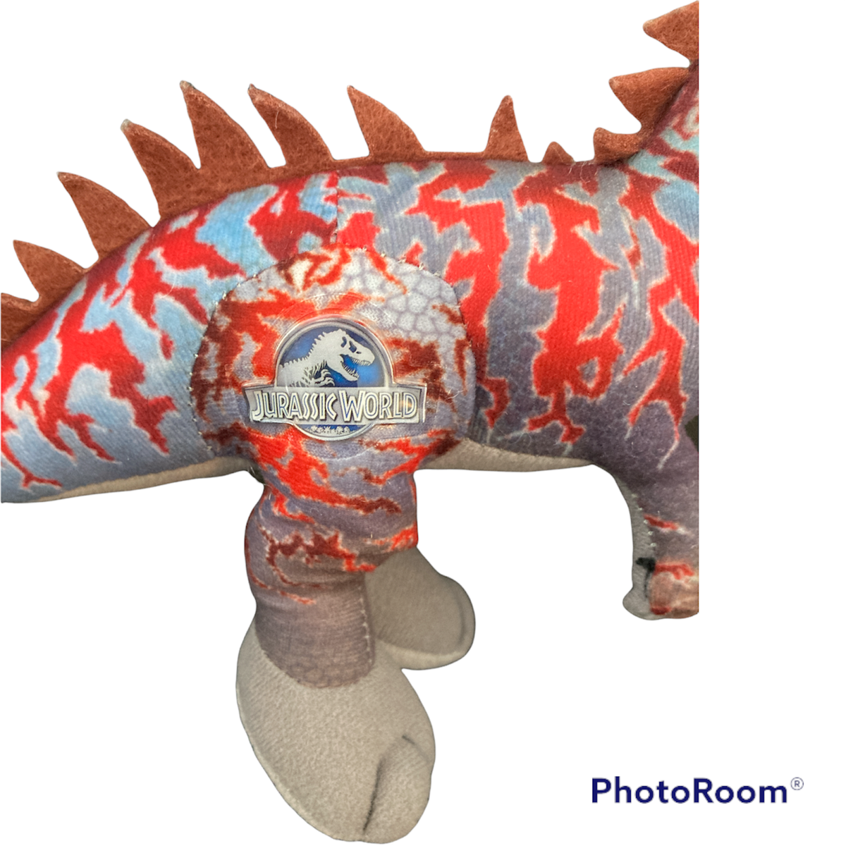 ぬいぐるみ ロベリア Jurassic World Dino Hybrid Dinosaur Plush Grey Red Trex