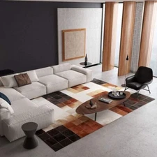 Cowhide New Large Cowhide Skin Rug Leather Carpet New Hair Carpet 8'X10'|9'X12