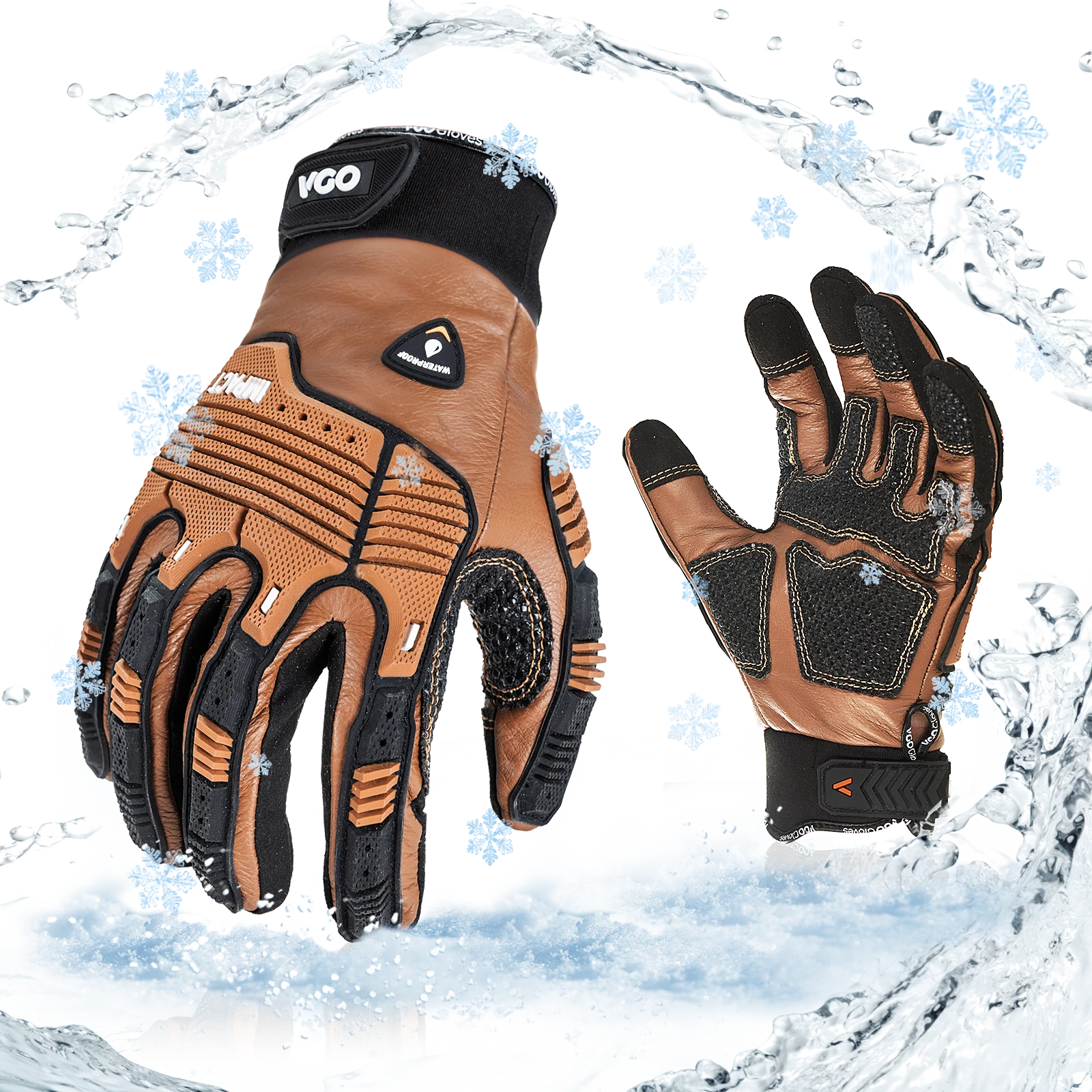 Vgo 1Pair -20℃/-4°F Winter Waterproof Mechanic Gloves, Freezer use (CA7722FLWP)
Opens in a new windo