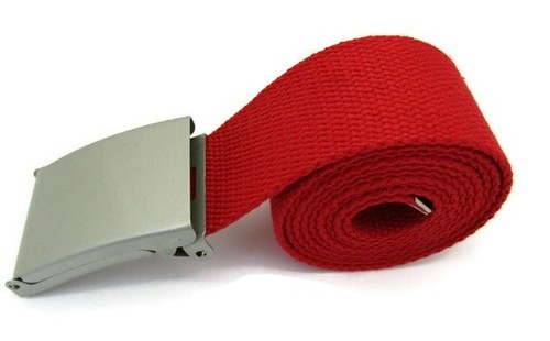 Unisex High Quality Canvas Fabric Webbing Belt Brushed Silver Buckle Army Style - Picture 50 of 275