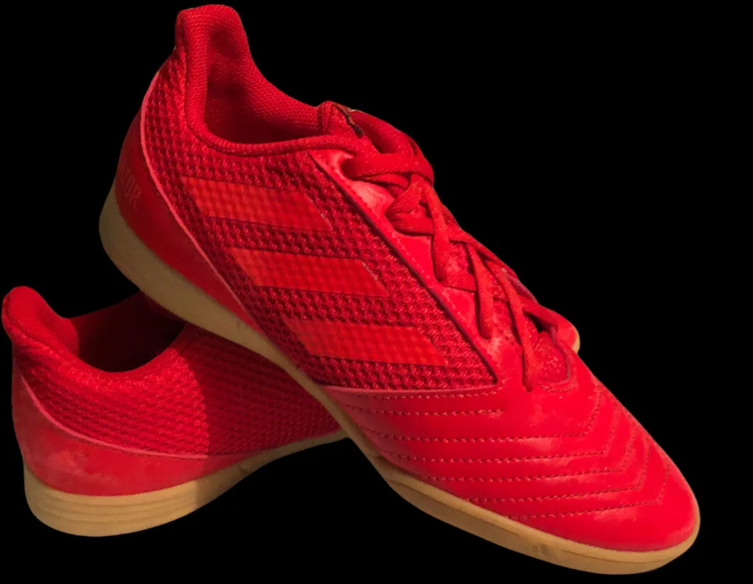 estafa Radioactivo mero Adidas Sala Predator 19.4 Red Leather/Mesh Indoor Soccer Boots Men's Size 6  NWOB