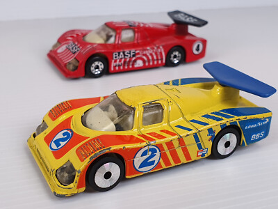 2x Matchbox Superfast Sauber Group C Racer 1986 Lasers LW-16 laserwheels basf