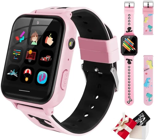 Reloj inteligente para niños con llamada bidireccional reproductor de música cámara juegos reloj SOS para niños - Imagen 2 de 40