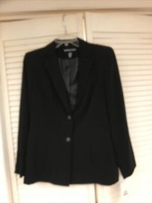 Norton McNaughton Black 2 Button Blazer Suit Jacket size 6, NWT