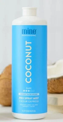 MINE TAN Coconut Mine professional Spray Tan Solution 1 Hour Express Dark 1 Litre