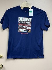 NIKE USA NATIONAL SOCCER MENS LOGO T SHIRT XL NWT NAVY BELIEVE UNITED STATES NWT