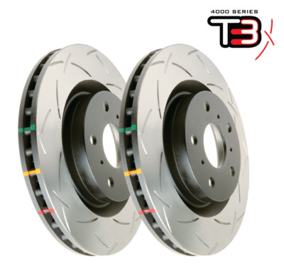 DBA BREMSSCHEIBEN VORNE T3 4000 SERIE GERILLT FÜR MITSUBISHI EVO 10 / EVO X 08-16