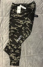 THE ANTI ORDER Black Camo Non Component Sneaker Jogger Sweatpant Unisex Sz Lg