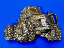 Farming Tractor Agriculture Farm Equipment Vintage 70s Indiana Metal Belt Buckle