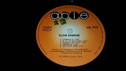Alain Barrière " Alain Barrière " French Chanson Pop 1976 VG - Picture 3 of 7