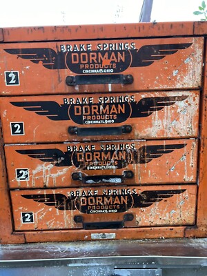Vintage Dorman Products drawers Parts Cabinet Brake Springs 1950s