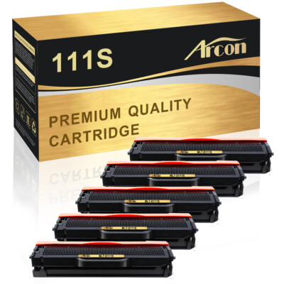 5PK Black MLT-D111S Toner Cartridges for Samsung Xpress M2070F M2070W Printer