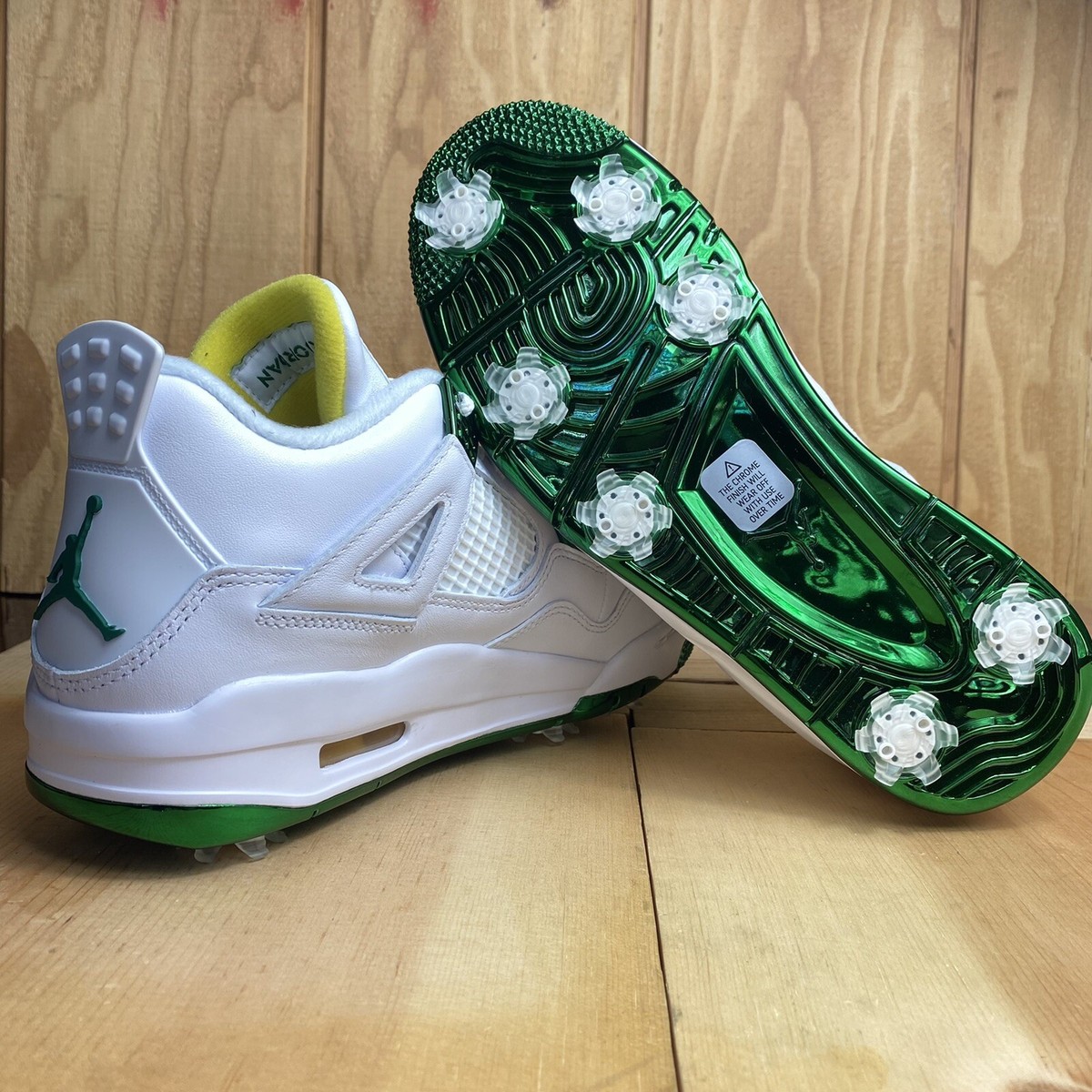 Nike Air Jordan 4 IV Golf Metallic Green Masters Tournament Size 7