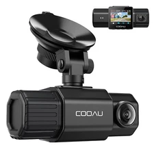 COOAU Front and Inside WiFi Dash Camera for Cars 1080P Built-in GPS Dash Cam