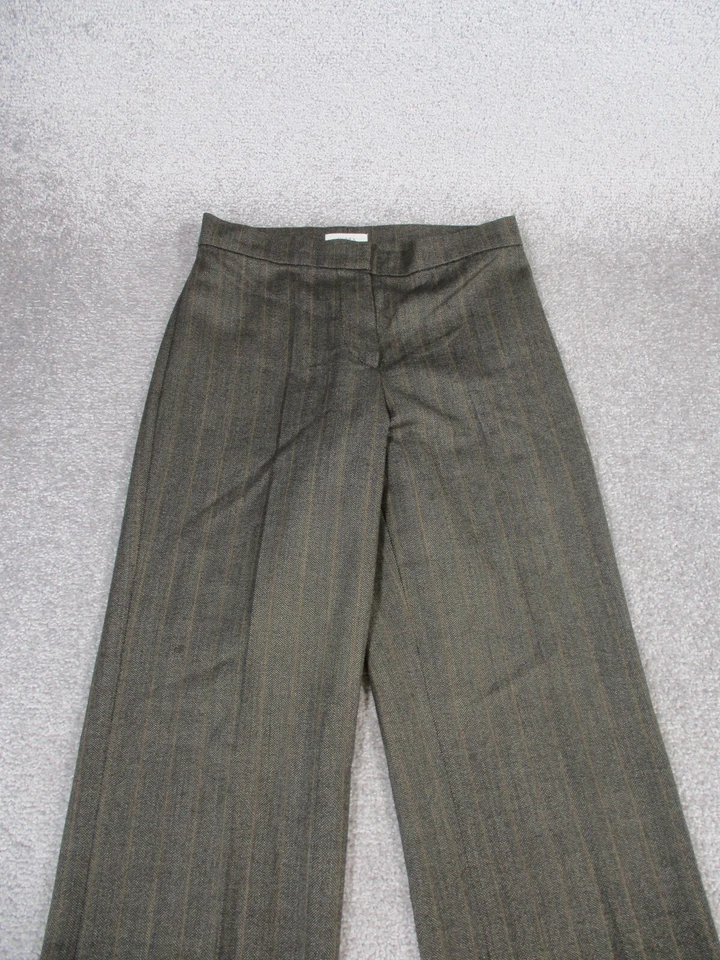 Pantalones de vestir Gunex para mujer 2 pantalones marrones a rayas de lana virgen *Leer Foto 2 de 4