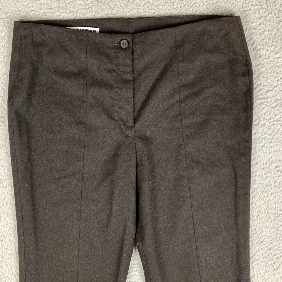 Pantalones Jil Sander para mujer EU 36 US 00 recortados marrón lana fieltro franela pantalones Foto 2 de 4