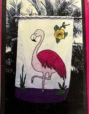 VTG Pink Flamingo Decorative Flag Indoor/Outdoor 28 x 40 NEW