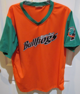 Vintage Green Bay Bullfrogs baseball jersey Adult size XL MILB