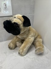 2000 Animal Alley Plush Tan Pug Toys 'R Us Stuffed Animal Dog 12" Vintage