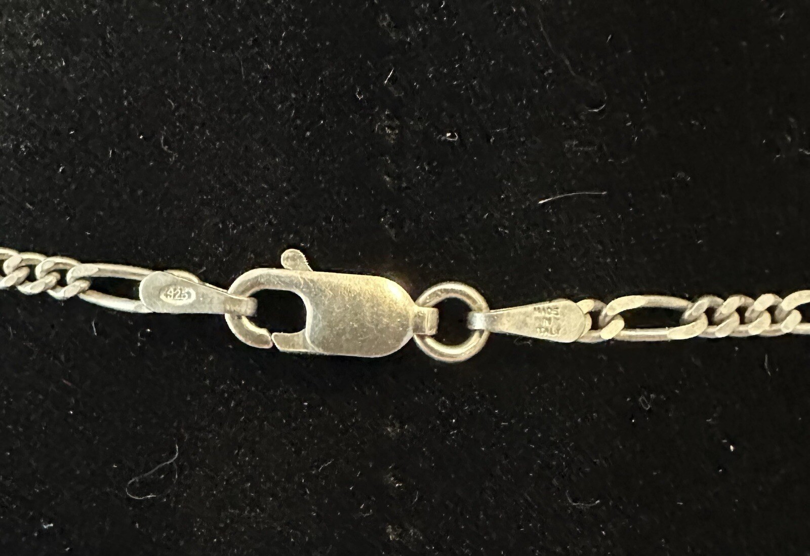 Vintage Solid Sterling Silver Chain With Amethyst… - image 5